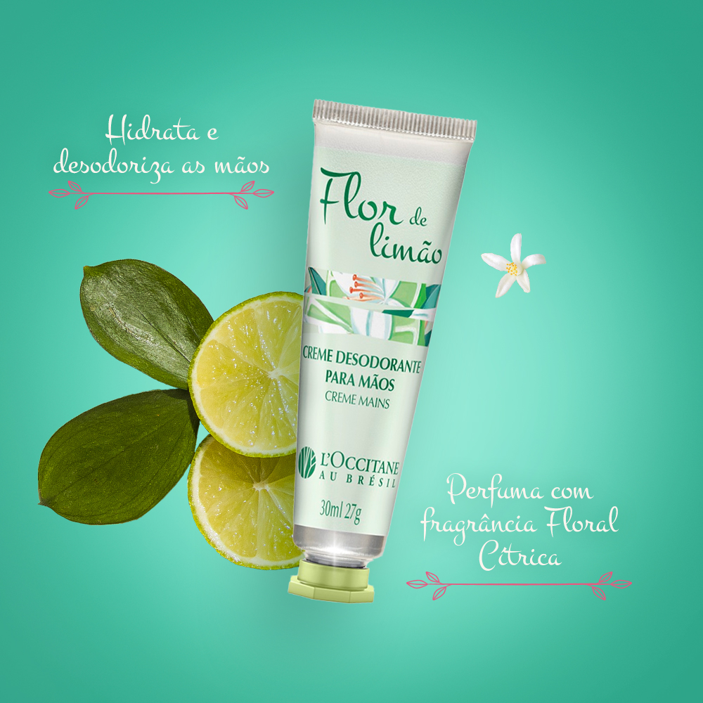 Creme Desodorante de M&atilde;os Flor de Lim&atilde;o 30ml, ,  large image number 1
